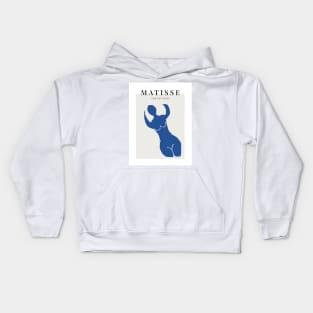 Matisse the blue woman scandivian art print Kids Hoodie